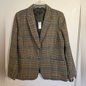 Talbots Shetland Classic Plaid Blazer